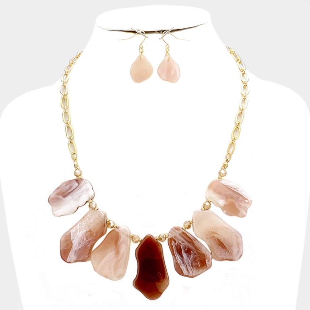 Statement Necklace + Earring Set - image 1