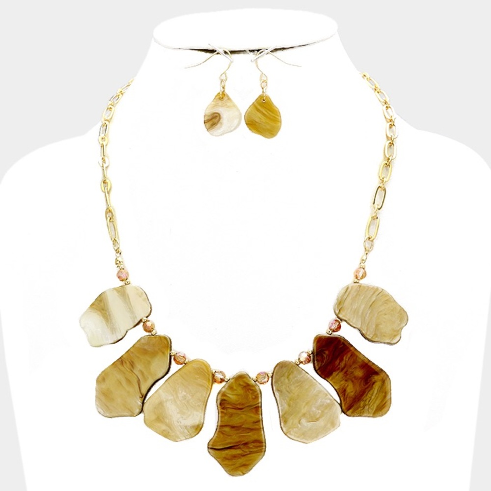 Statement Necklace + Earring Set - image 1