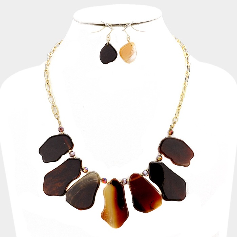 Statement Necklace + Earring Set - image 1