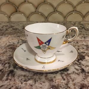 OES Vintage Masonic Cup & Saucer Tuscan Fine China