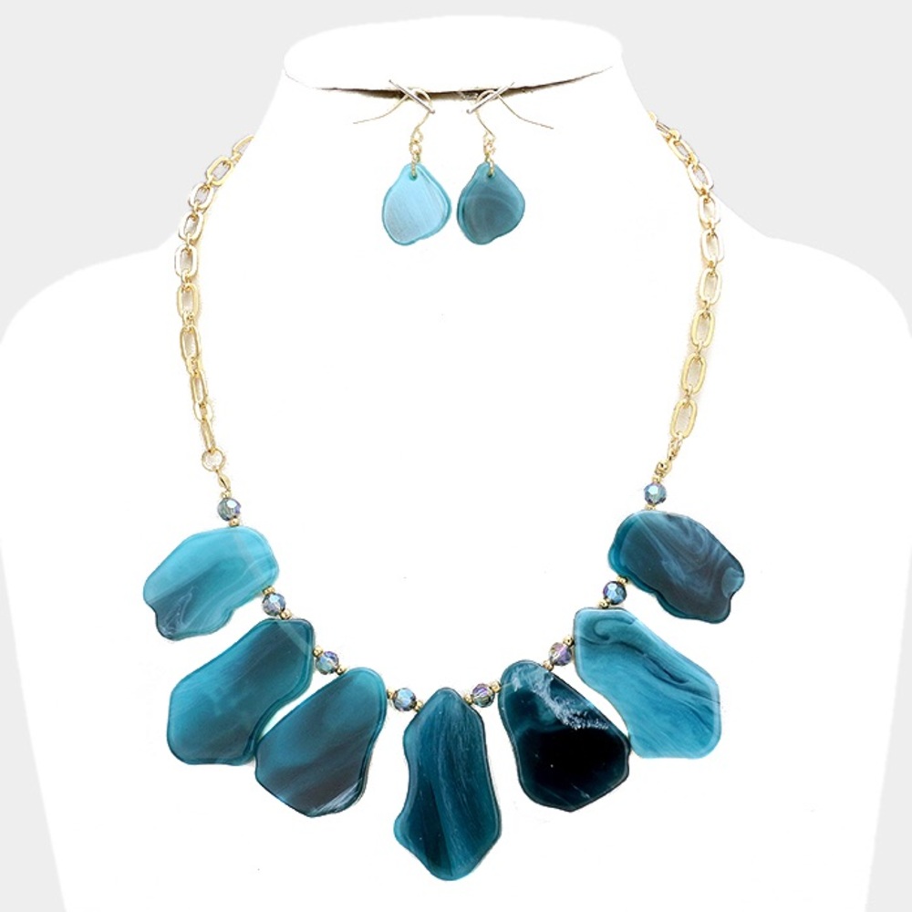 Statement Necklace + Earring Set - image 1
