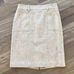 Ann Taylor Tweed Wool Pencil Skirt w/Pockets