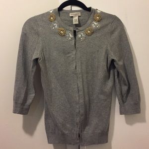 Beautiful embellished grey cardigan
