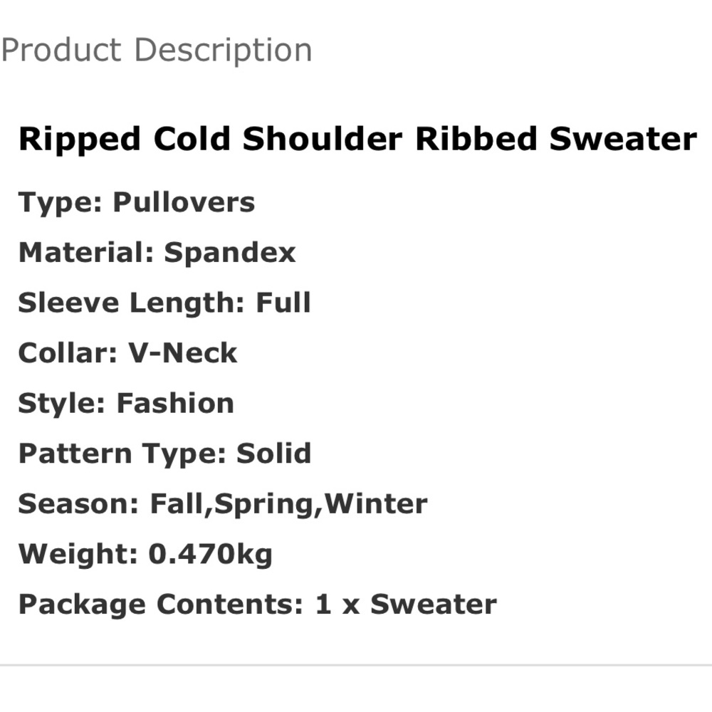 ONLY 1 left Size M  Distressed Cold Shoulder - Picture 3 of 8