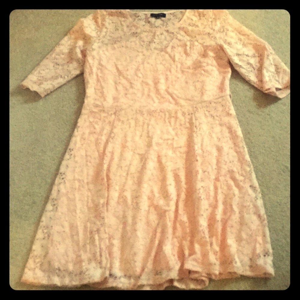 ASOS pale pink lace dress