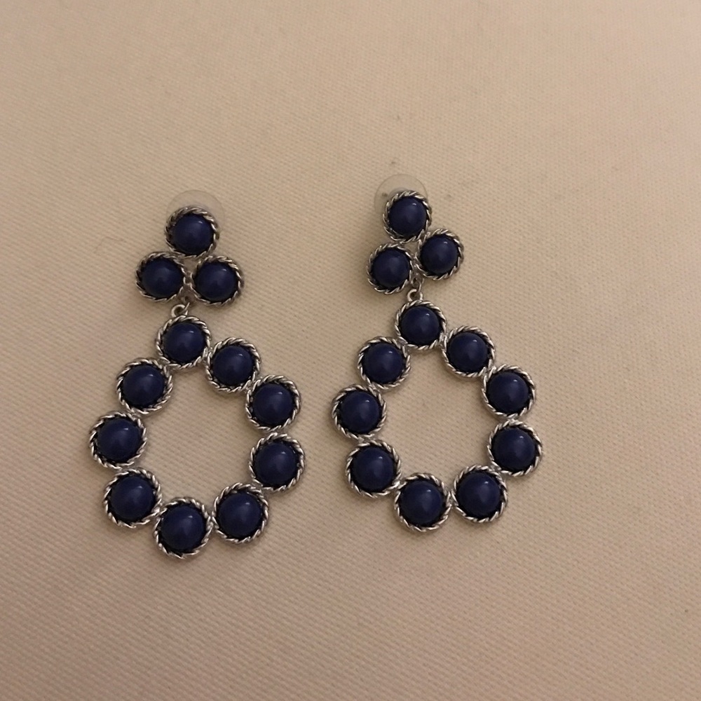 Navy and Silver Banana Republic Earrings
