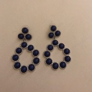 Navy and Silver Banana Republic Earrings