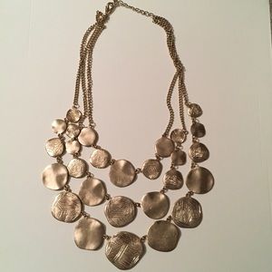 Gold statement necklace