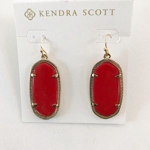 Kendra Scott Elle Red Earrings.