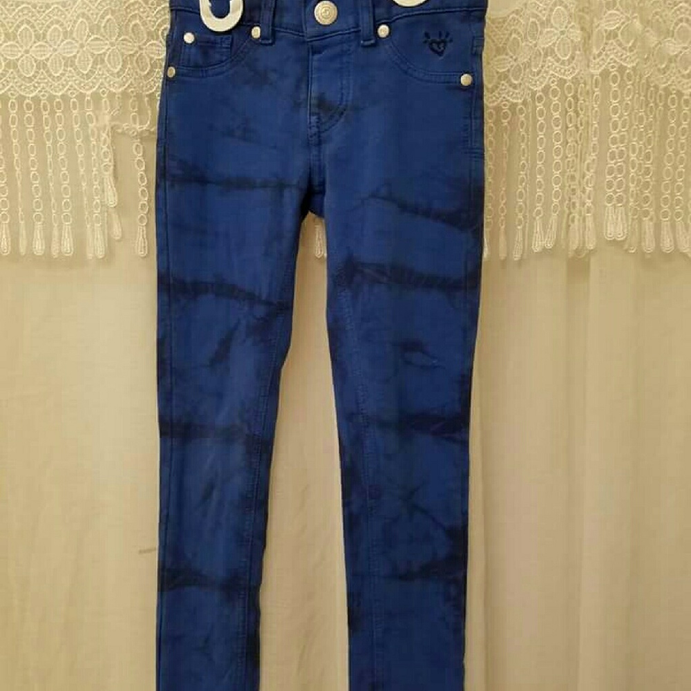 Justice tye dye blue jeggins size 8