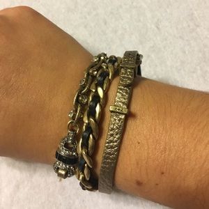 C+I Gold Deco Wrap Bracelet