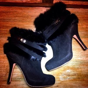 COACH Janeva Fur Ankle Bootie - Size 6.5