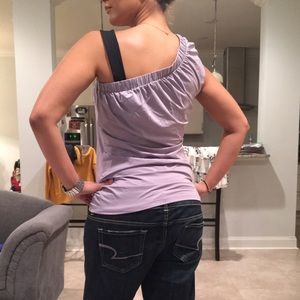 GAP Body Fit Lavender Colored One Shoulder Top