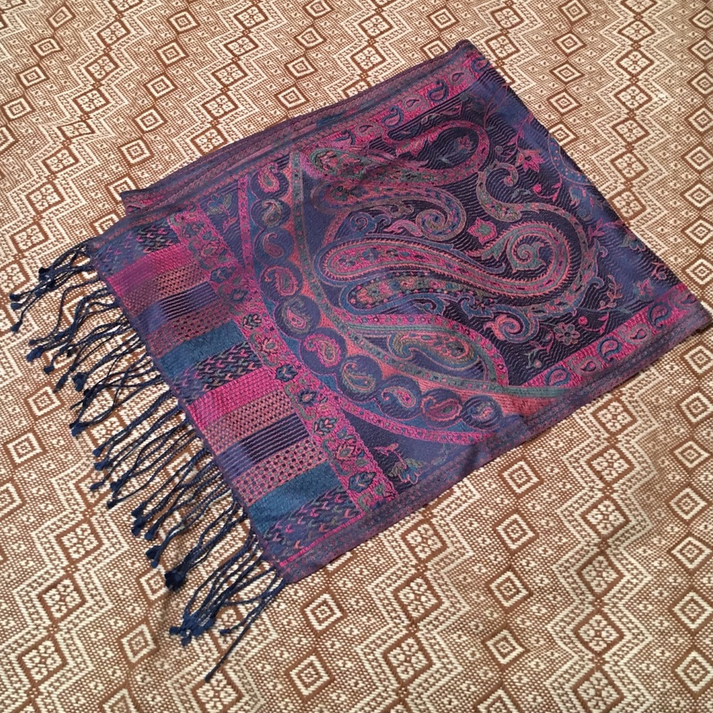 100% silk scarf from India