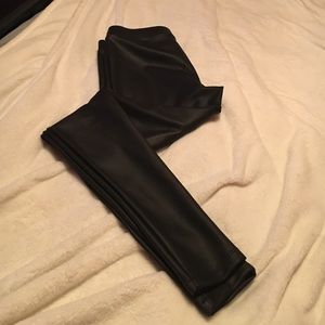 Faux leather leggings