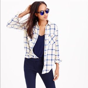 J Crew Button-Up Plaid Shirt