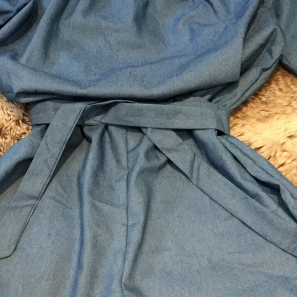 ☀️Sale☀️Saturday Denim Off Shoulder Romper - Picture 5 of 6