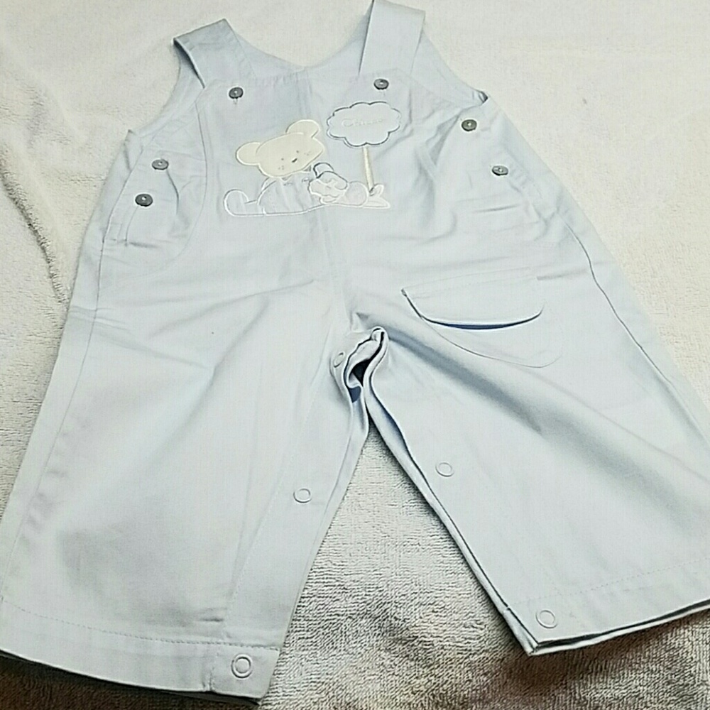Baby blue overalls