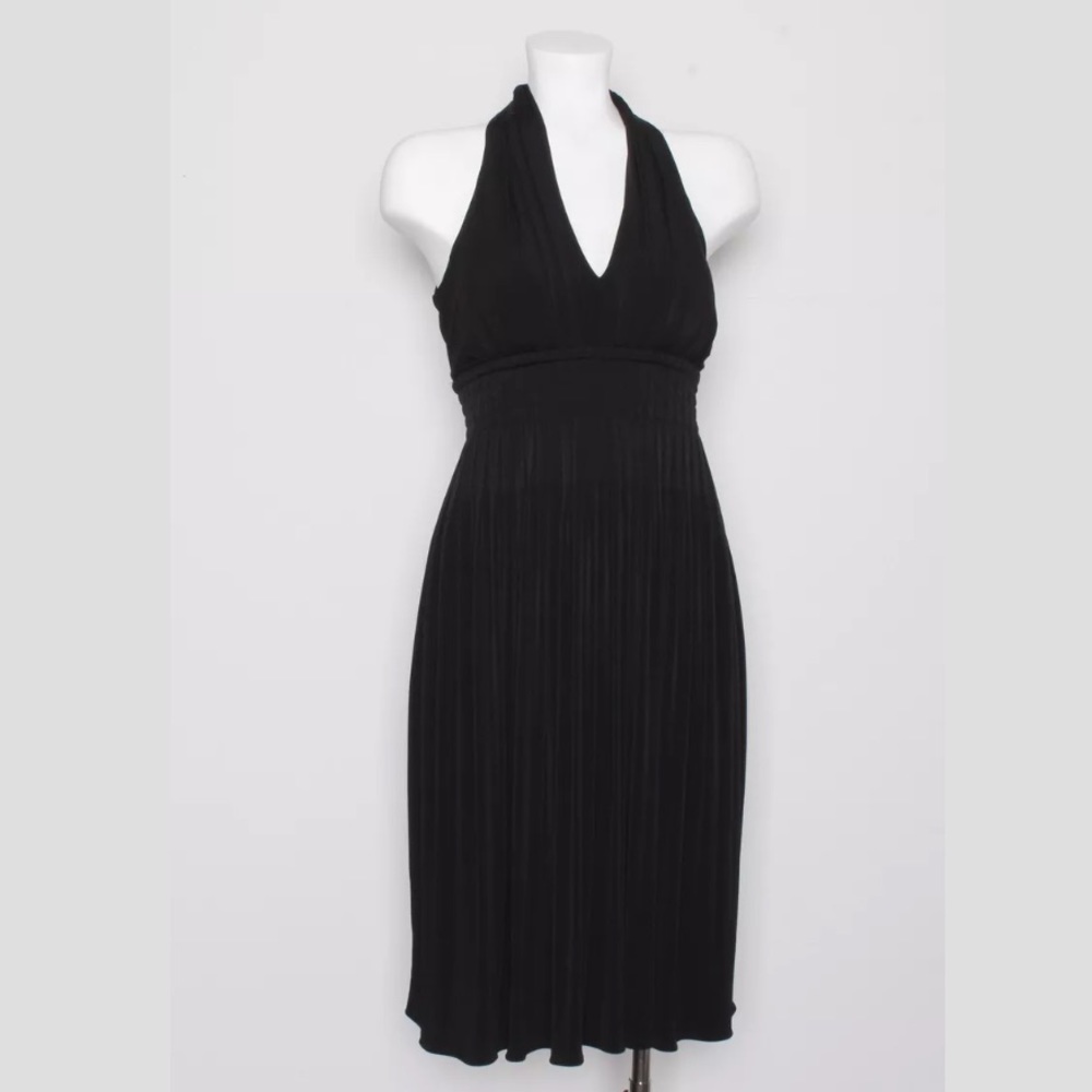 Calvin Klein Black Empire Waist A Line Dress Small