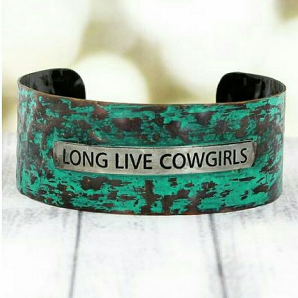 Justin Boots Jewelry - ⭐'Long Live Cowgirls' Copper Patina Bracelet⭐
