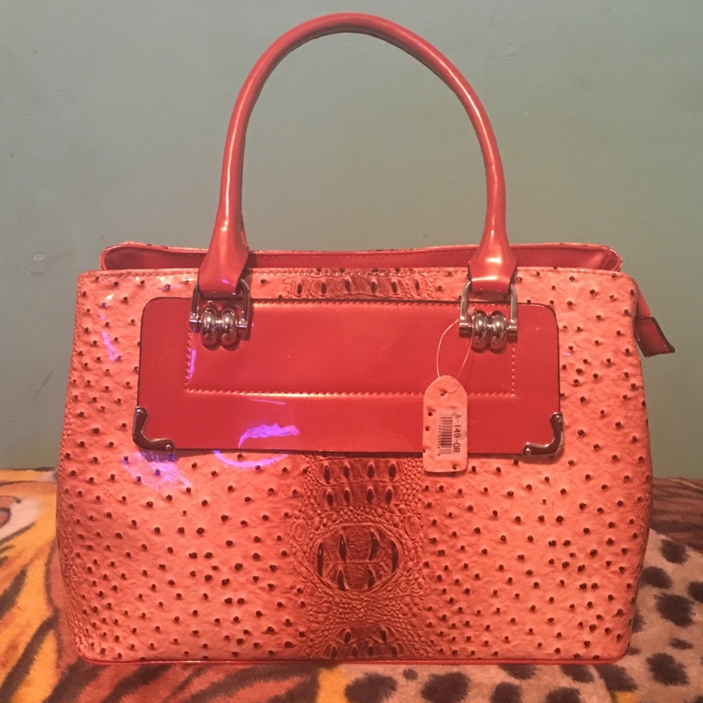 Tan orange large bag