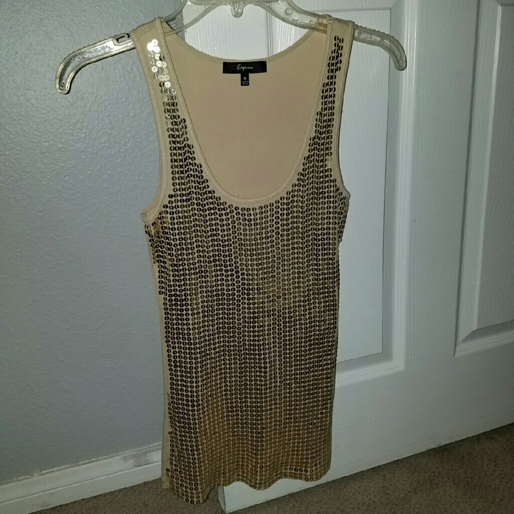 Express sequin top