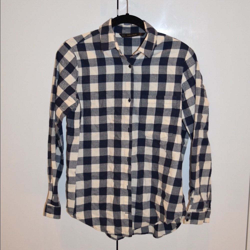 Zara plaid button down shirt