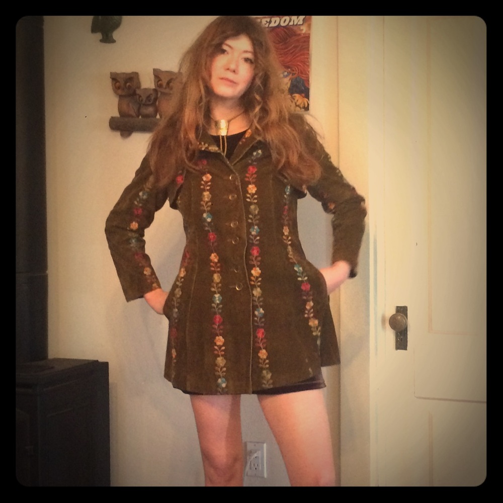 Vintage 60's velvet embroidered jacket