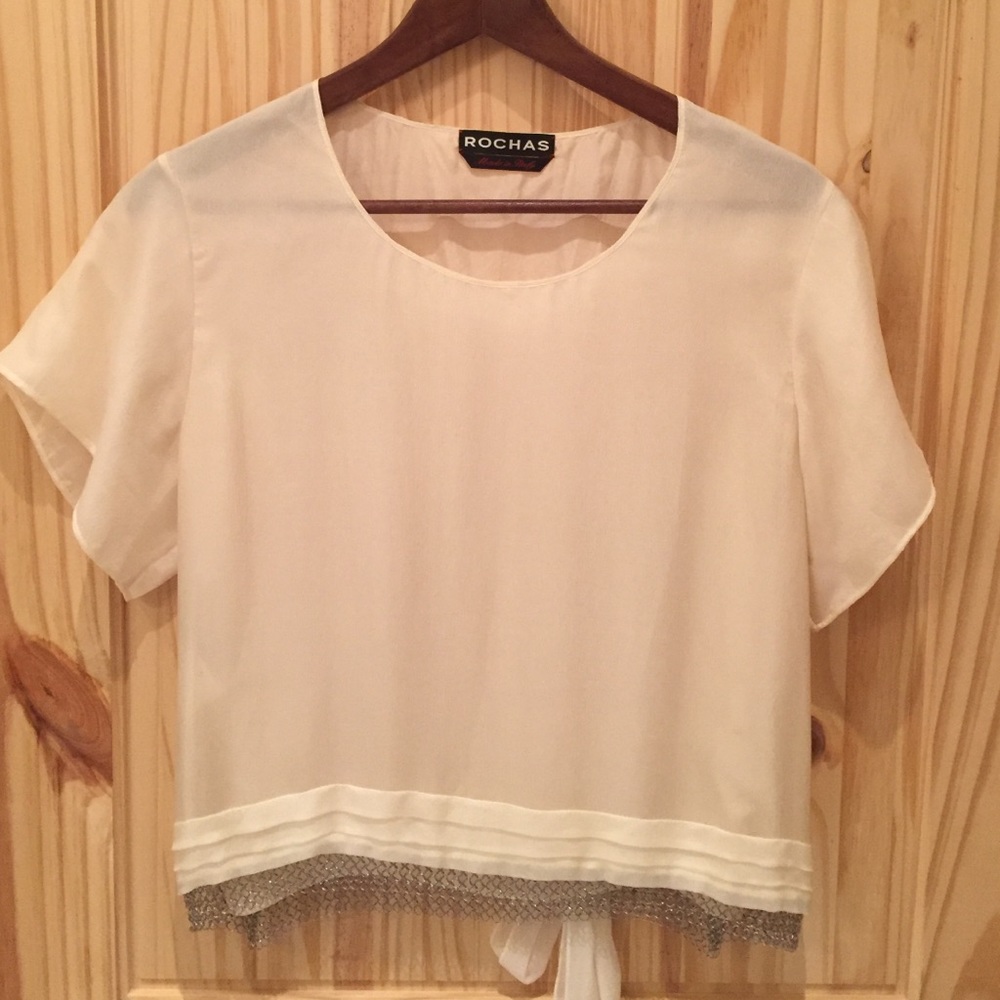 Rochas silk and chain mail top