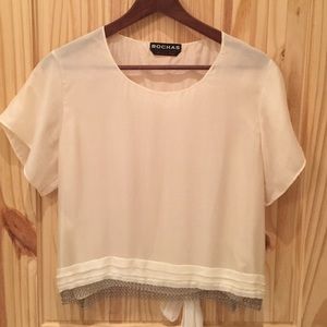 Rochas silk and chain mail top