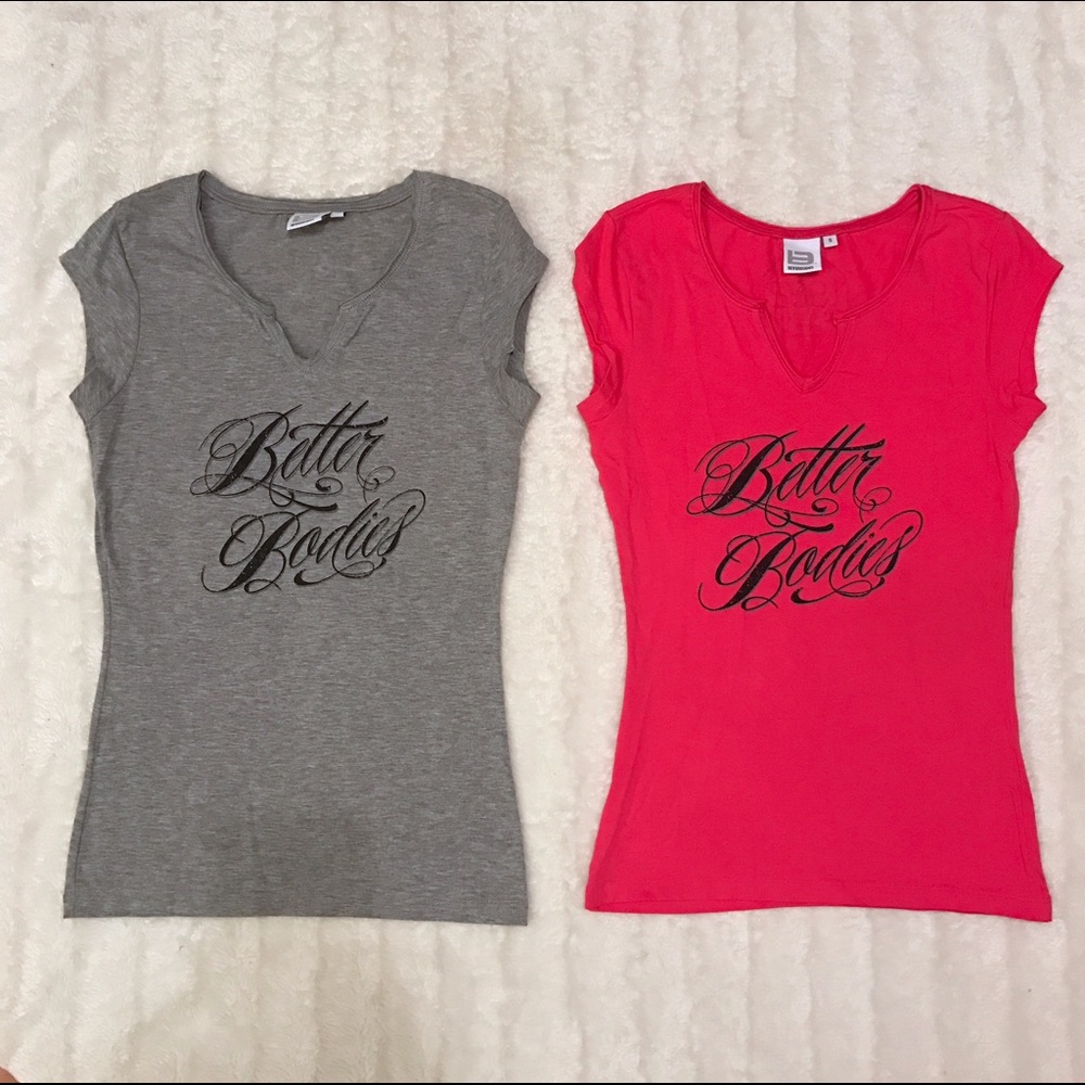 Lot of 2 Better Bodies Raw Energy Workout Tee