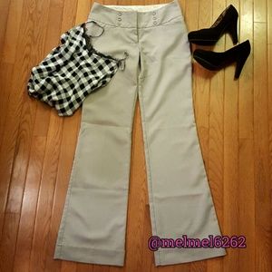 Gray Trousers with Lace Up Detail