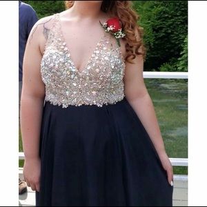 Black sparkly prom dress