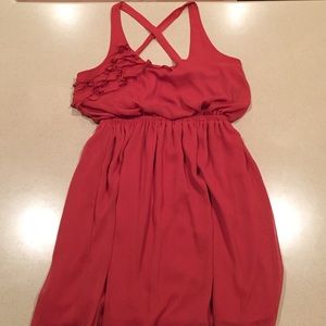 Burnt Orange Sleeveless summer Dress LARGE