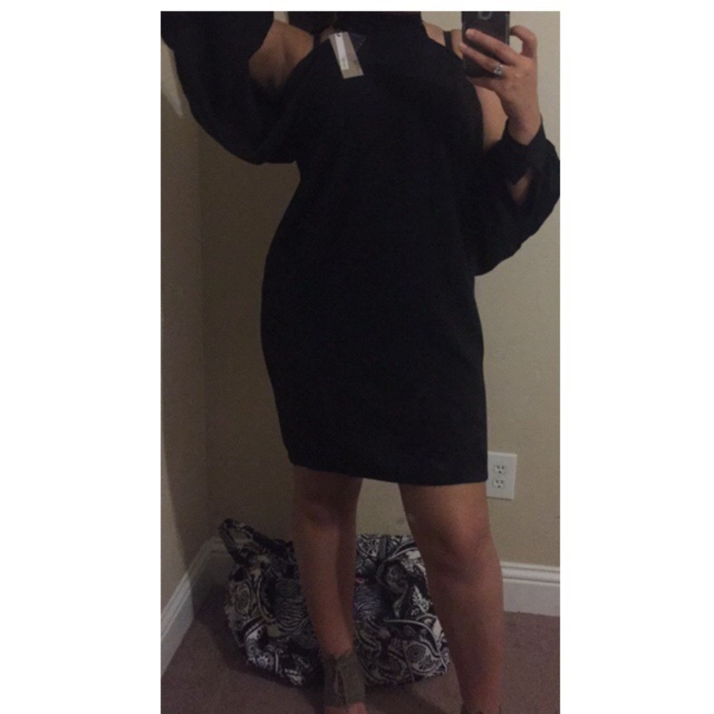 Black Cold Shoulder Dress