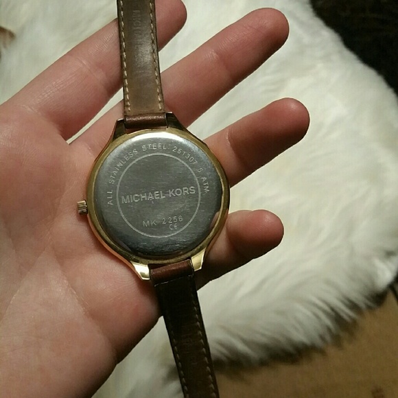 Michael Kors Wrap around Brown Leather Watch - Picture 3 of 4