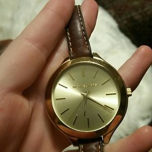 Michael Kors Wrap around Brown Leather Watch