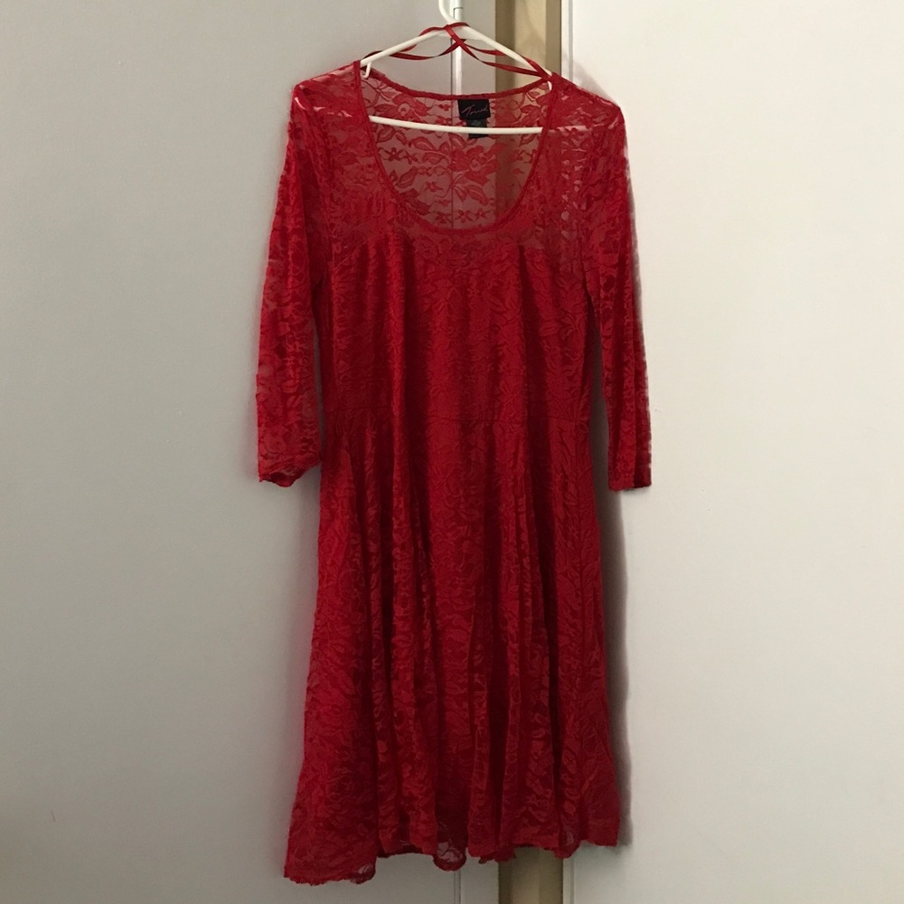 Host Pick!!! 😘 Red Lace Torrid Dress 👗