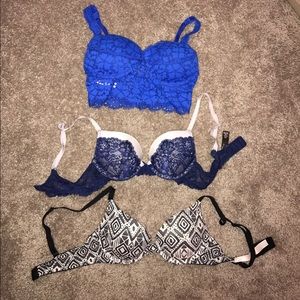 VS PINK Lace Bralette and Bra BUNDLE