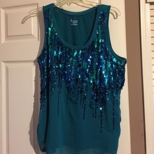 Sequin tank top
