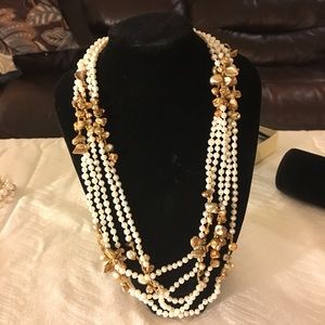 Real pearls with a silver lock