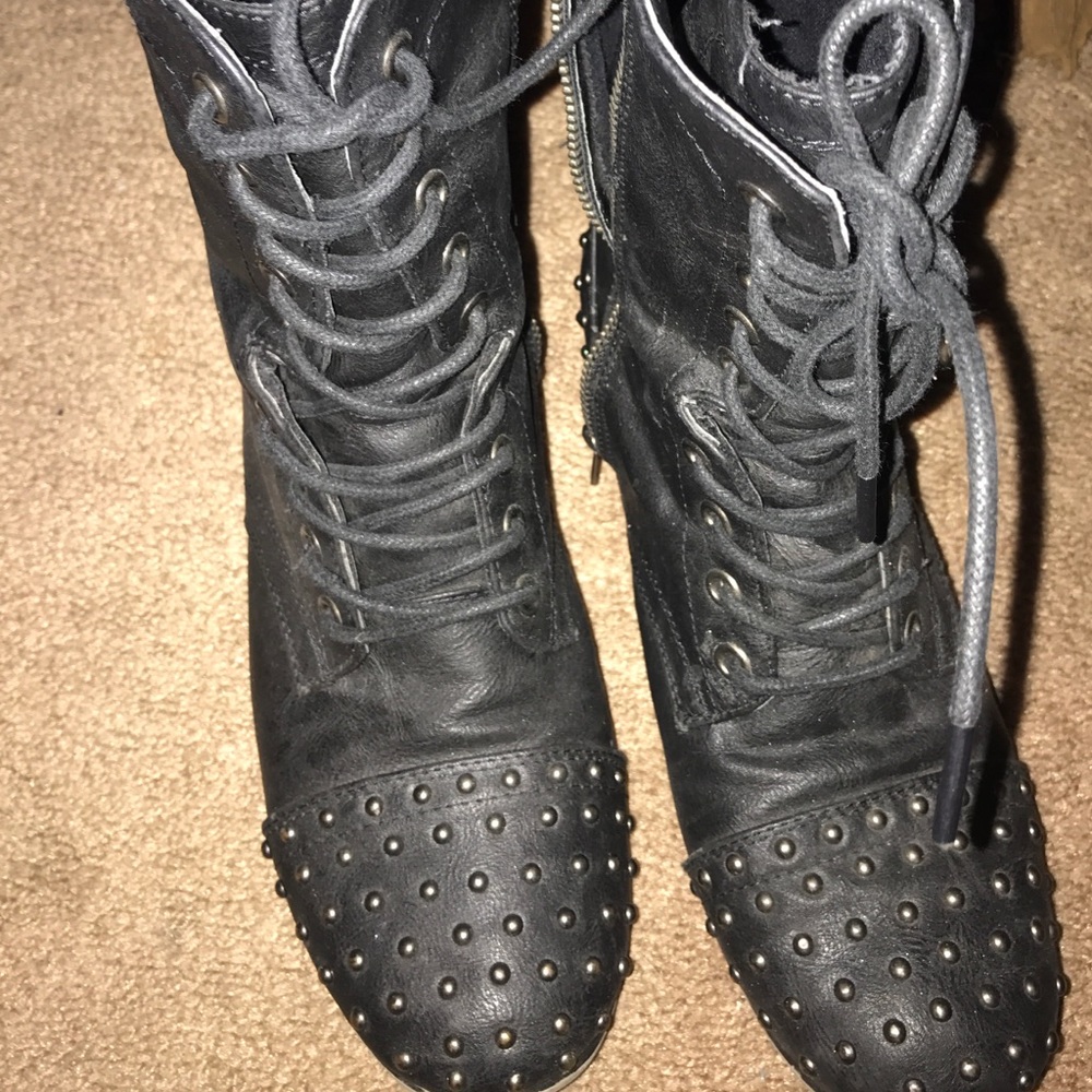 Studded Combat Boots