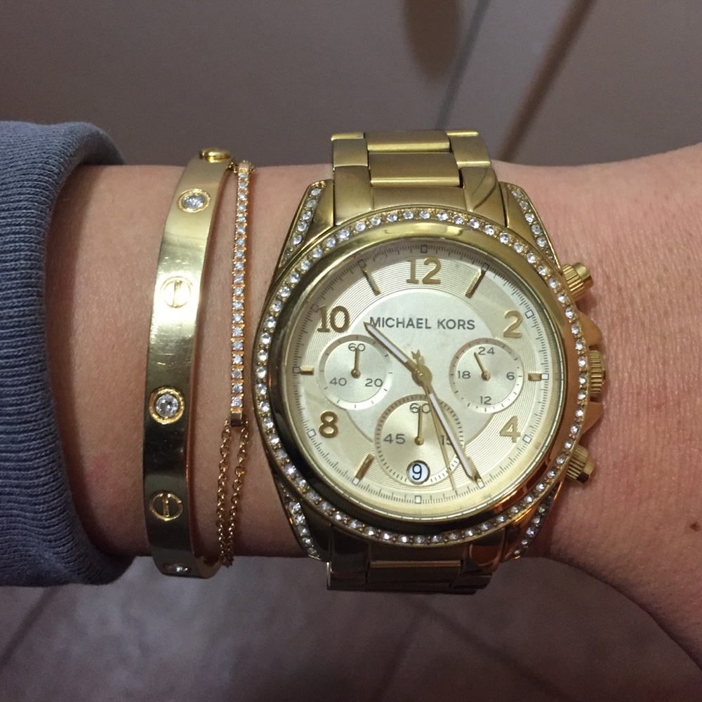 Michael Kors Gold watch with diamonds