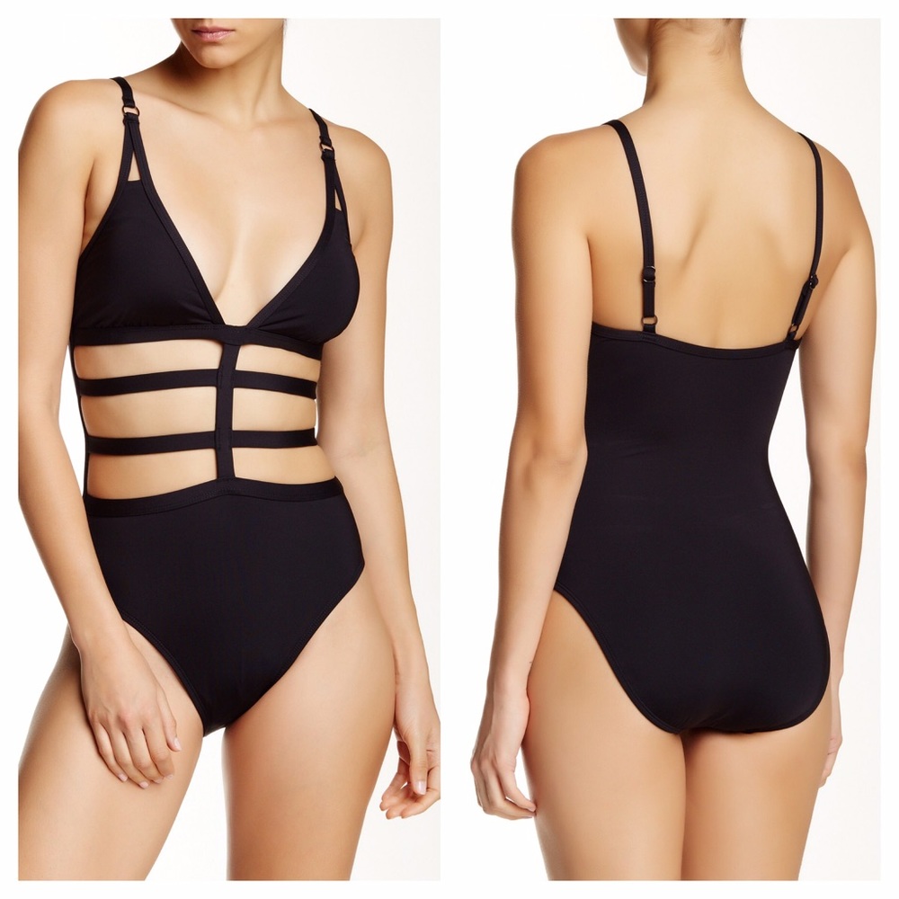 Kenneth Cole Cage Cutouts One-Piece Swimsuit