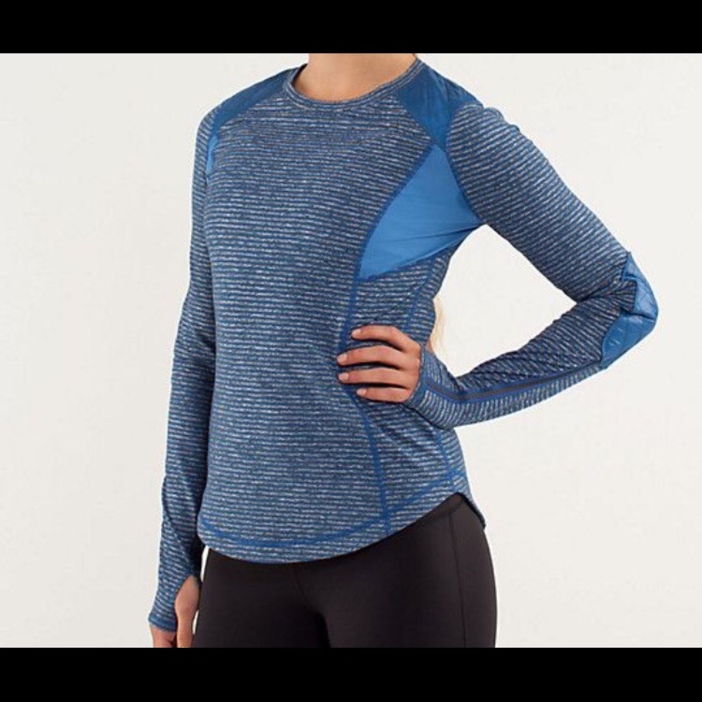 Lululemon Limitless blue strip  Ice Queen LS