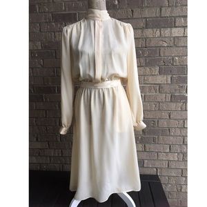 Cream Vintage Sheer Dress