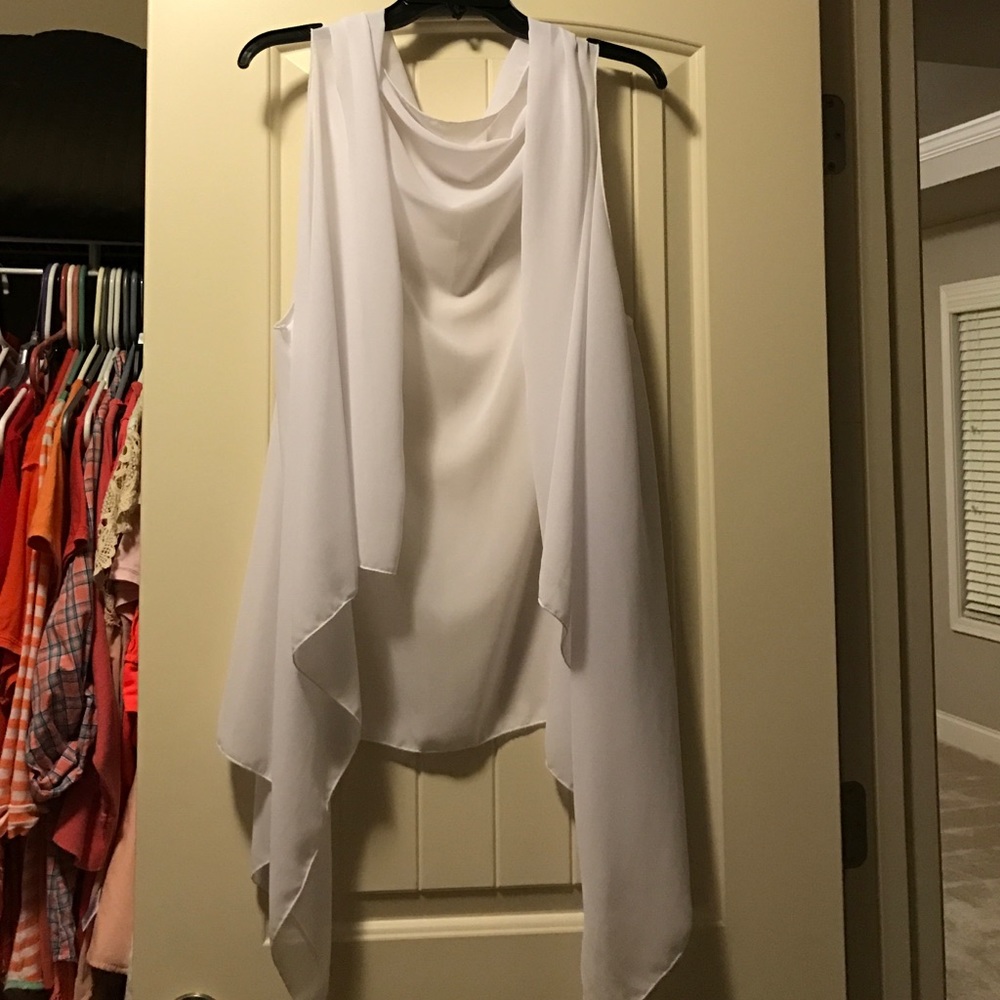 Sheer white vest