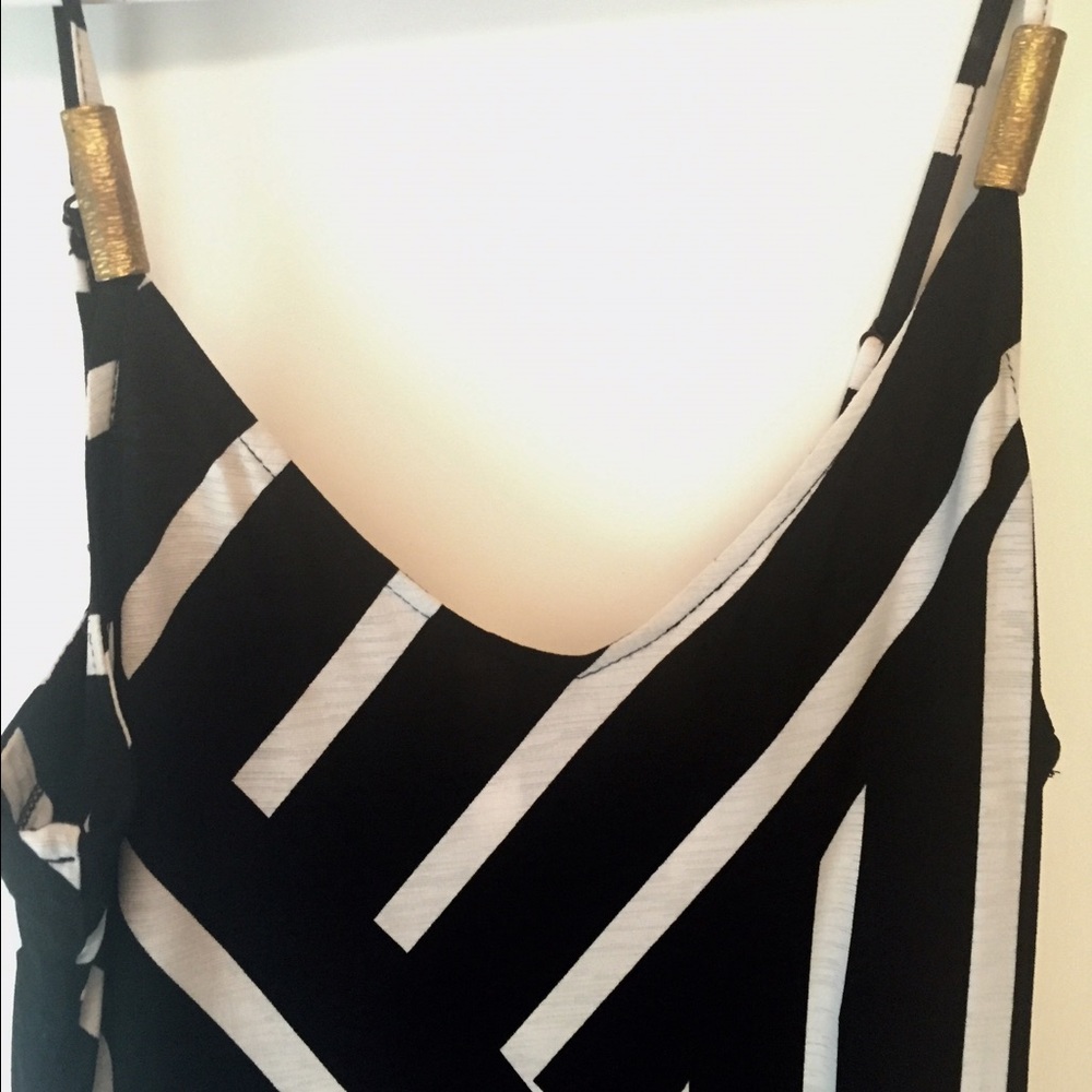 Black and white maxi dress