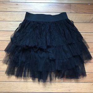 Black lace skirt