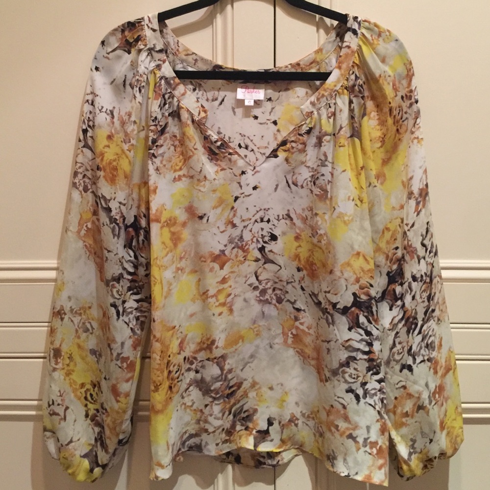 PARKER silk print blouse, Nordstrom, XS